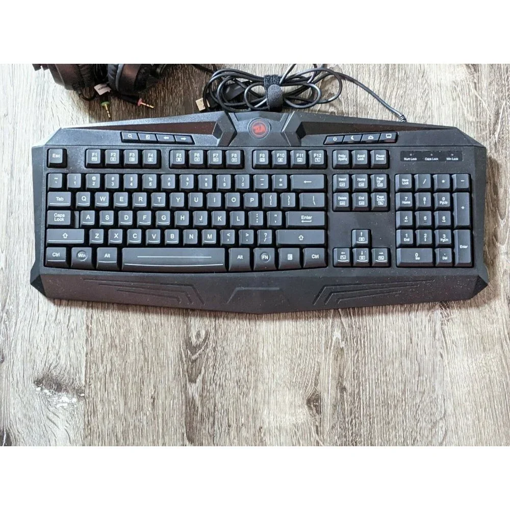 Redragon Gaming Keyboard Headphones Combo S101 Wired RGB Backlight Black